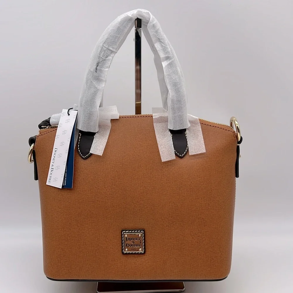 Dooney & Bourke Saffiano Small Heidi Satchel Natural